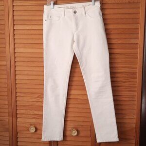 DL1961 Milk White Angel Mid Rise 4 Way Stretch Comfort Skinny Ankle Jeans Size27